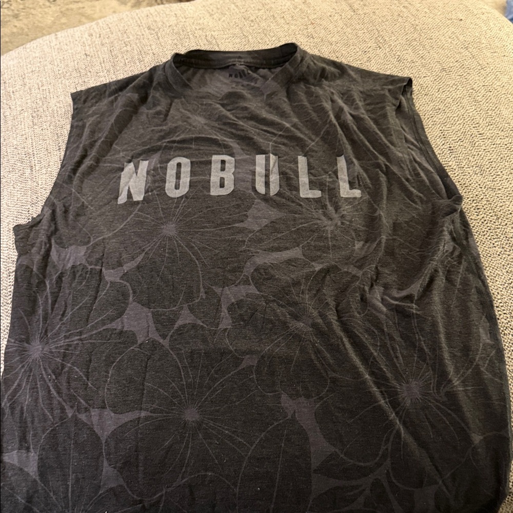 NOBULL Charcoal Floral Sleeveless Tee